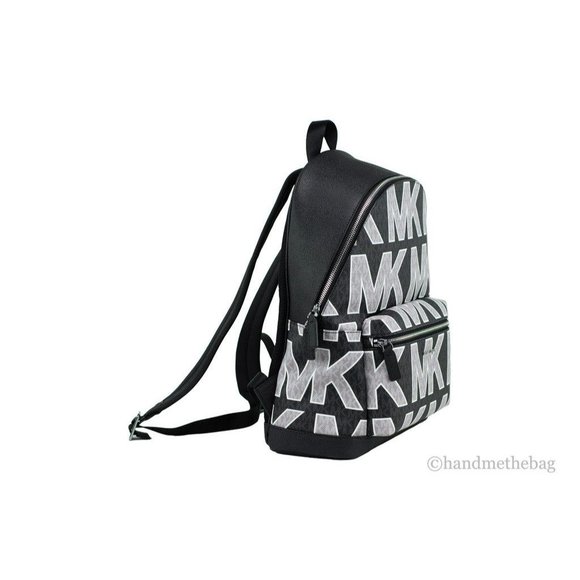 NEW Michael Kors Cooper Logo Backpack Black Signature PVC Graphic Bookbag Bag main image 5